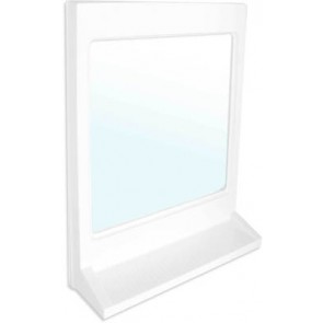 Specchio rettangolare con mensola modello athena bianco