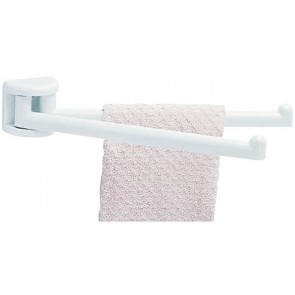 Porta-asciugamani con bracci a snodo serie linea bianco