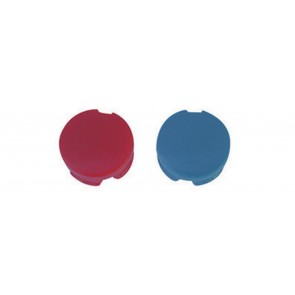 Placchette rosso/blu per maniglie zucchetti 