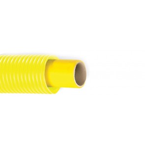 Tubo multistrato per gas con guaina corrugata gialla diam. 20 x 2