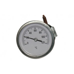 Termometro a capillare fissaggio a staffa per caldaie e forni diam. 60 scala 0/120° c