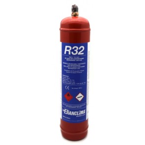 Bombola ricaricabile contenente gas refrigerante r32 780 gr